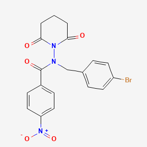 molecular formula C19H16BrN3O5 B4987778 N-(4-bromobenzyl)-N-(2,6-dioxo-1-piperidinyl)-4-nitrobenzamide 
