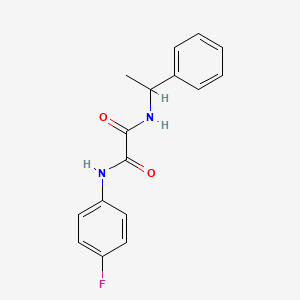 molecular formula C16H15FN2O2 B4987786 N-(4-fluorophenyl)-N'-(1-phenylethyl)ethanediamide 