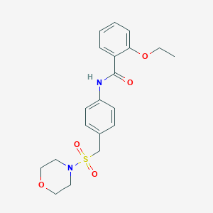 molecular formula C20H24N2O5S B498780 2-ethoxy-N-{4-[(4-morpholinylsulfonyl)methyl]phenyl}benzamide 