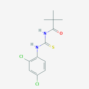 molecular formula C12H14Cl2N2OS B4987807 N-{[(2,4-dichlorophenyl)amino]carbonothioyl}-2,2-dimethylpropanamide 