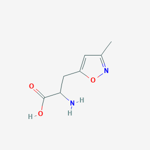 molecular formula C7H10N2O3 B498781 2-Amino-3-(3-methyl-1,2-oxazol-5-yl)propanoic acid 