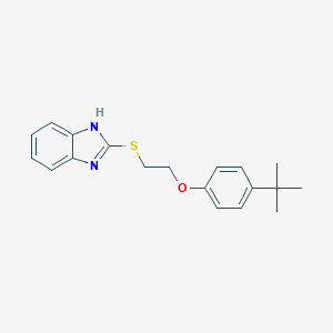 molecular formula C19H22N2OS B498787 2-{[2-(4-tert-butylphenoxy)ethyl]thio}-1H-benzimidazole 