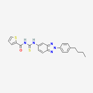 molecular formula C22H21N5OS2 B4987874 N-({[2-(4-butylphenyl)-2H-1,2,3-benzotriazol-5-yl]amino}carbonothioyl)-2-thiophenecarboxamide 