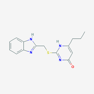 molecular formula C15H16N4OS B498792 2-(1H-benzimidazol-2-ylmethylsulfanyl)-6-propyl-1H-pyrimidin-4-one 