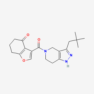 molecular formula C20H25N3O3 B4987931 3-{[3-(2,2-dimethylpropyl)-1,4,6,7-tetrahydro-5H-pyrazolo[4,3-c]pyridin-5-yl]carbonyl}-6,7-dihydro-1-benzofuran-4(5H)-one 