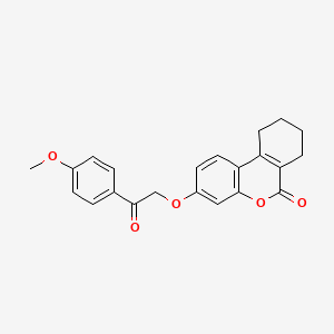 molecular formula C22H20O5 B4987937 3-[2-(4-methoxyphenyl)-2-oxoethoxy]-7,8,9,10-tetrahydro-6H-benzo[c]chromen-6-one 