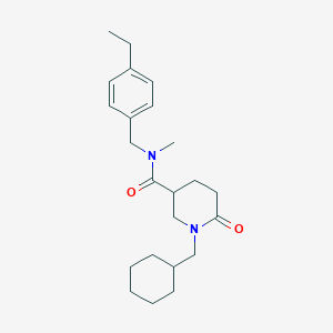 molecular formula C23H34N2O2 B4987942 1-(cyclohexylmethyl)-N-(4-ethylbenzyl)-N-methyl-6-oxo-3-piperidinecarboxamide 