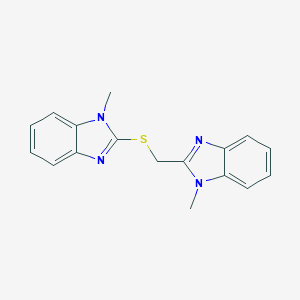molecular formula C17H16N4S B498797 1-methyl-2-{[(1-methyl-1H-benzimidazol-2-yl)methyl]sulfanyl}-1H-benzimidazole CAS No. 330466-26-7