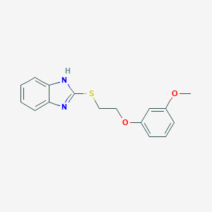 molecular formula C16H16N2O2S B498798 2-{[2-(3-methoxyphenoxy)ethyl]sulfanyl}-1H-benzimidazole 
