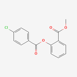 molecular formula C15H11ClO4 B4987994 methyl 2-[(4-chlorobenzoyl)oxy]benzoate 