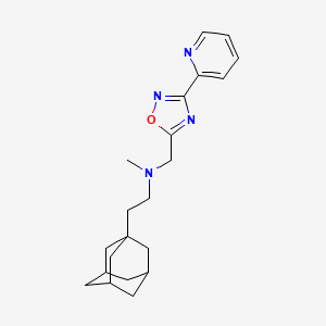molecular formula C21H28N4O B4988011 2-(1-adamantyl)-N-methyl-N-{[3-(2-pyridinyl)-1,2,4-oxadiazol-5-yl]methyl}ethanamine 