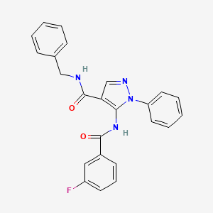 molecular formula C24H19FN4O2 B4988023 N-benzyl-5-[(3-fluorobenzoyl)amino]-1-phenyl-1H-pyrazole-4-carboxamide 