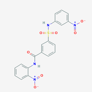 molecular formula C19H14N4O7S B4988062 N-(2-nitrophenyl)-3-{[(3-nitrophenyl)amino]sulfonyl}benzamide 