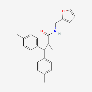 molecular formula C23H23NO2 B4988080 N-(2-furylmethyl)-2,2-bis(4-methylphenyl)cyclopropanecarboxamide 