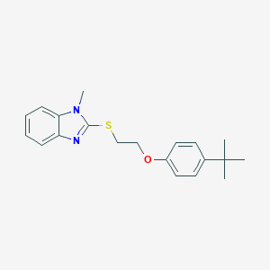 molecular formula C20H24N2OS B498809 2-{[2-(4-tert-butylphenoxy)ethyl]thio}-1-methyl-1H-benzimidazole 