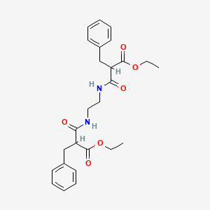 molecular formula C26H32N2O6 B4988122 diethyl 3,3'-(1,2-ethanediyldiimino)bis(2-benzyl-3-oxopropanoate) 