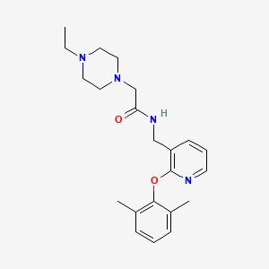 molecular formula C22H30N4O2 B4988145 N-{[2-(2,6-dimethylphenoxy)-3-pyridinyl]methyl}-2-(4-ethyl-1-piperazinyl)acetamide 