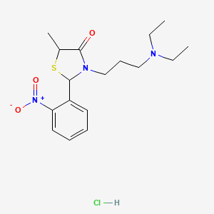 molecular formula C17H26ClN3O3S B4988181 3-[3-(diethylamino)propyl]-5-methyl-2-(2-nitrophenyl)-1,3-thiazolidin-4-one hydrochloride 