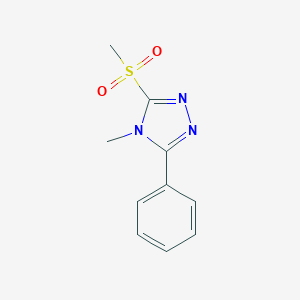 molecular formula C10H11N3O2S B049882 4-甲基-3-(甲基磺酰基)-5-苯基-4H-1,2,4-三唑 CAS No. 116850-44-3