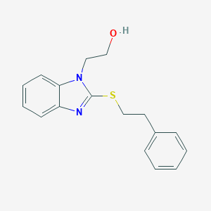 molecular formula C17H18N2OS B498820 2-{2-[(2-phenylethyl)sulfanyl]-1H-benzimidazol-1-yl}ethanol 