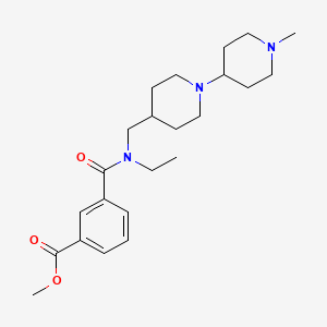 molecular formula C23H35N3O3 B4988203 methyl 3-({ethyl[(1'-methyl-1,4'-bipiperidin-4-yl)methyl]amino}carbonyl)benzoate 