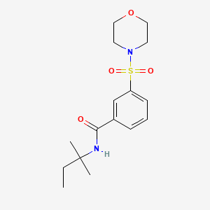 molecular formula C16H24N2O4S B4988211 N-(1,1-dimethylpropyl)-3-(4-morpholinylsulfonyl)benzamide 