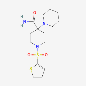 molecular formula C15H23N3O3S2 B4988213 1'-(2-thienylsulfonyl)-1,4'-bipiperidine-4'-carboxamide 