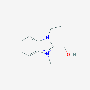 molecular formula C11H15N2O+ B498824 3-ethyl-2-(hydroxymethyl)-1-methyl-3H-benzimidazol-1-ium 
