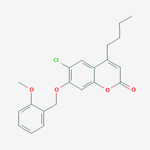 molecular formula C21H21ClO4 B4988243 4-butyl-6-chloro-7-[(2-methoxybenzyl)oxy]-2H-chromen-2-one 