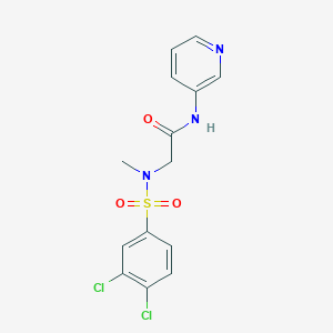 molecular formula C14H13Cl2N3O3S B4988246 N~2~-[(3,4-dichlorophenyl)sulfonyl]-N~2~-methyl-N~1~-3-pyridinylglycinamide 