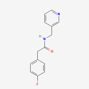 molecular formula C14H13FN2O B4988247 2-(4-fluorophenyl)-N-(3-pyridinylmethyl)acetamide 
