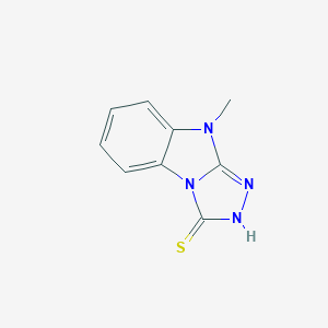 molecular formula C9H8N4S B498825 9-methyl-9H-[1,2,4]triazolo[4,3-a]benzimidazole-3-thiol CAS No. 2165-12-0