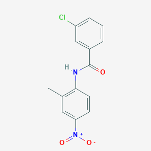 molecular formula C14H11ClN2O3 B4988261 3-chloro-N-(2-methyl-4-nitrophenyl)benzamide 