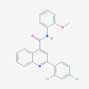 2-(2,4-dichlorophenyl)-N-(2-methoxyphenyl)-4-quinolinecarboxamide