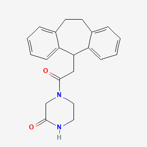 4-(10,11-dihydro-5H-dibenzo[a,d][7]annulen-5-ylacetyl)-2-piperazinone