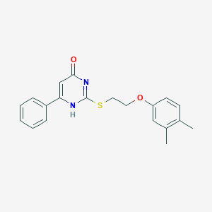 molecular formula C20H20N2O2S B498831 2-[2-(3,4-dimethylphenoxy)ethylsulfanyl]-6-phenyl-1H-pyrimidin-4-one 