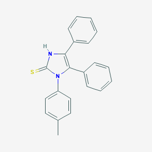 molecular formula C22H18N2S B498833 1-(4-methylphenyl)-4,5-diphenyl-1,3-dihydro-2H-imidazole-2-thione 