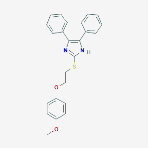 molecular formula C24H22N2O2S B498834 2-{[2-(4-methoxyphenoxy)ethyl]sulfanyl}-4,5-diphenyl-1H-imidazole 