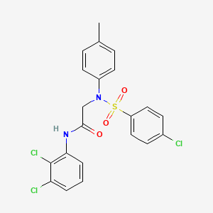 molecular formula C21H17Cl3N2O3S B4988343 N~2~-[(4-chlorophenyl)sulfonyl]-N~1~-(2,3-dichlorophenyl)-N~2~-(4-methylphenyl)glycinamide 