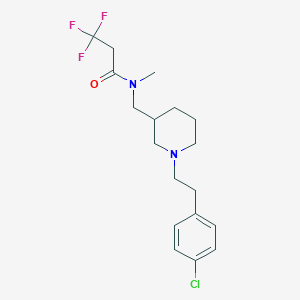 molecular formula C18H24ClF3N2O B4988359 N-({1-[2-(4-chlorophenyl)ethyl]-3-piperidinyl}methyl)-3,3,3-trifluoro-N-methylpropanamide 
