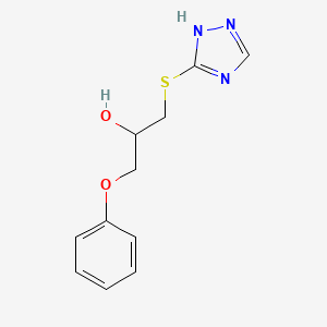 molecular formula C11H13N3O2S B4988368 1-phenoxy-3-(1H-1,2,4-triazol-5-ylthio)-2-propanol CAS No. 415711-84-1