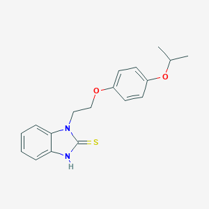 molecular formula C18H20N2O2S B498839 1-[2-(4-isopropoxyphenoxy)ethyl]-1H-benzimidazol-2-yl hydrosulfide 