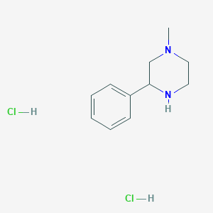 molecular formula C11H18Cl2N2 B049884 1-Methyl-3-phenylpiperazine dihydrochloride CAS No. 118654-15-2