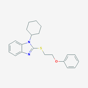molecular formula C21H24N2OS B498841 2-[(1-cyclohexyl-1H-benzimidazol-2-yl)sulfanyl]ethyl phenyl ether 