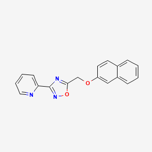 molecular formula C18H13N3O2 B4988479 2-{5-[(2-naphthyloxy)methyl]-1,2,4-oxadiazol-3-yl}pyridine 