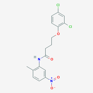 molecular formula C17H16Cl2N2O4 B4988492 4-(2,4-dichlorophenoxy)-N-(2-methyl-5-nitrophenyl)butanamide 