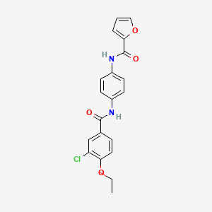 molecular formula C20H17ClN2O4 B4988497 N-{4-[(3-chloro-4-ethoxybenzoyl)amino]phenyl}-2-furamide 