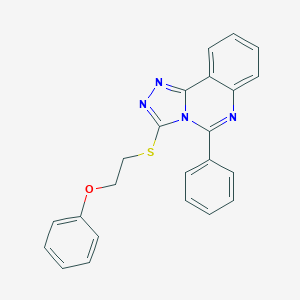 molecular formula C23H18N4OS B498850 3-[(2-Phenoxyethyl)sulfanyl]-5-phenyl[1,2,4]triazolo[4,3-c]quinazoline 