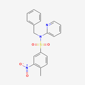 molecular formula C19H17N3O4S B4988509 N-benzyl-4-methyl-3-nitro-N-2-pyridinylbenzenesulfonamide 