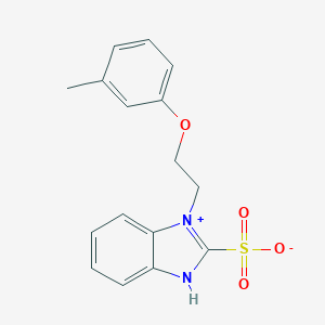 molecular formula C16H16N2O4S B498851 3-[2-(3-methylphenoxy)ethyl]-1H-benzimidazol-3-ium-2-sulfonate 